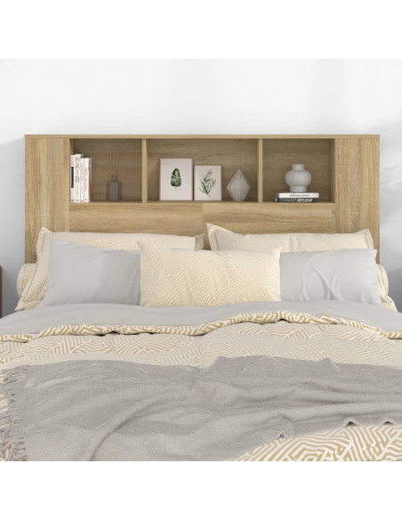 Testiera con Scomparti Rovere Sonoma 140x18,5x104,5 cm