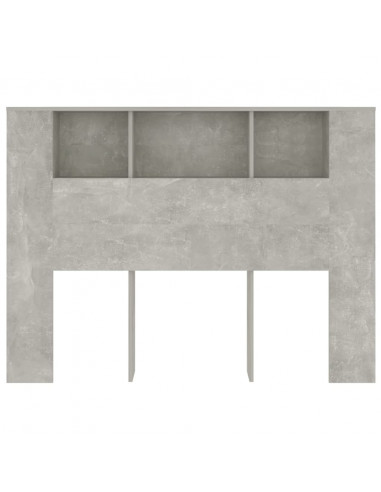 Testiera con Scomparti Grigio Cemento 140x18,5x104,5 cm