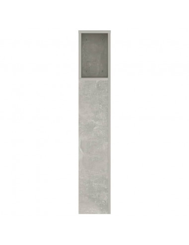 Testiera con Scomparti Grigio Cemento 140x18,5x104,5 cm