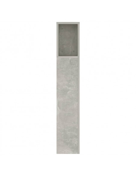 Testiera con Scomparti Grigio Cemento 140x18,5x104,5 cm