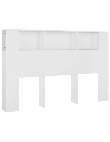 Testiera con Scomparti Bianca 160x18,5x104,5 cm