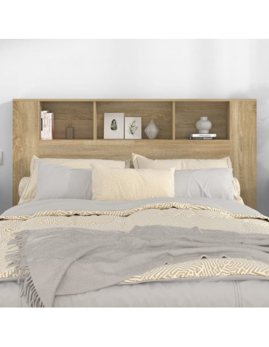 Testiera con Scomparti Rovere Sonoma 160x18,5x104,5 cm