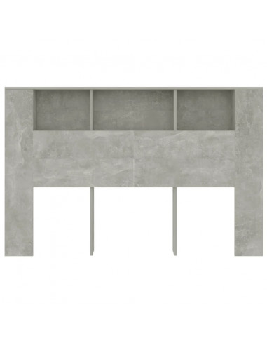 Testiera con Scomparti Grigio Cemento 160x18,5x104,5 cm