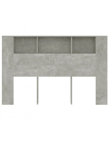 Testiera con Scomparti Grigio Cemento 160x18,5x104,5 cm