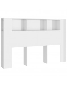 Testiera con Scomparti Bianco Lucido 160x18,5x104,5 cm 2