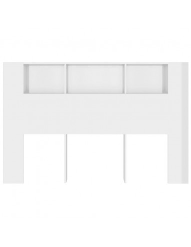 Testiera con Scomparti Bianco Lucido 160x18,5x104,5 cm