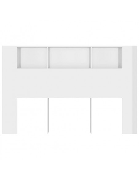 Testiera con Scomparti Bianco Lucido 160x18,5x104,5 cm