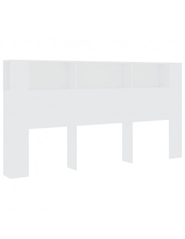 Testiera con Contenitore Bianco 200x18,5x104,5 cm