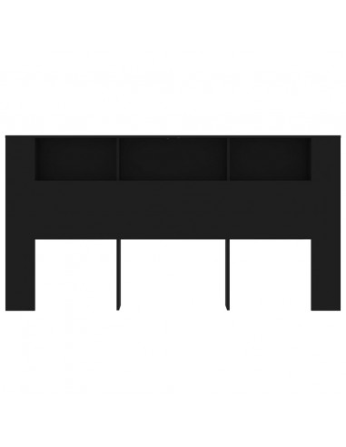 Testiera con Scomparti Nero 200x18,5x104,5 cm