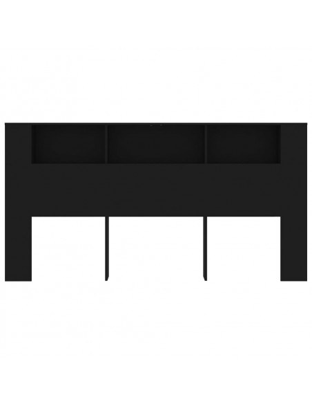 Testiera con Scomparti Nero 200x18,5x104,5 cm