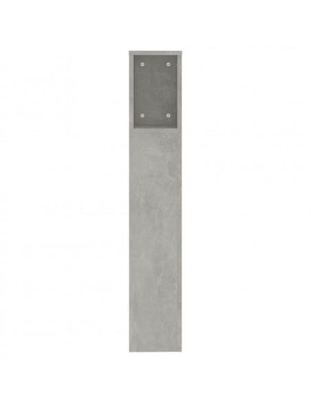 Testiera con Scomparti Grigio Cemento 200x18,5x104,5cm
