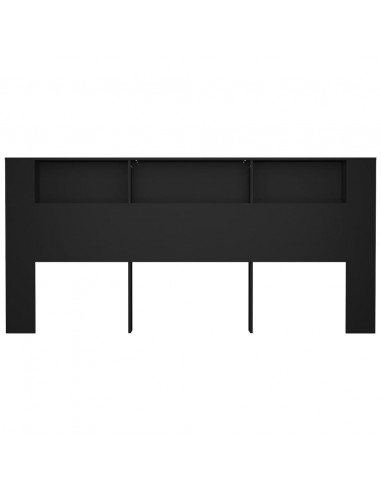 Testiera con Scomparti Nera 220x18,5x104,5 cm