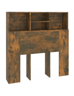 Testiera con Contenitore Rovere Fumo 100x19x103,5 cm 2