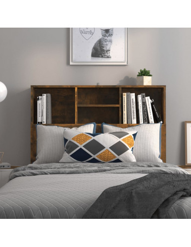 Testiera con Contenitore Rovere Fumo 100x19x103,5 cm