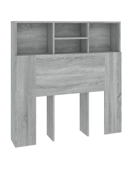 Testiera con Contenitore Grigio Sonoma 100x19x103,5 cm
