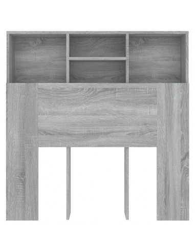 Testiera con Contenitore Grigio Sonoma 100x19x103,5 cm