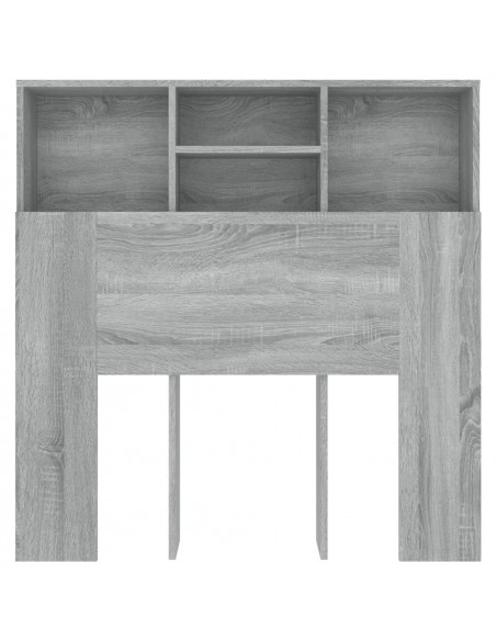 Testiera con Contenitore Grigio Sonoma 100x19x103,5 cm