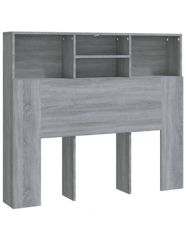 Testiera con Scomparti Grigio Sonoma 120x19x103,5 cm