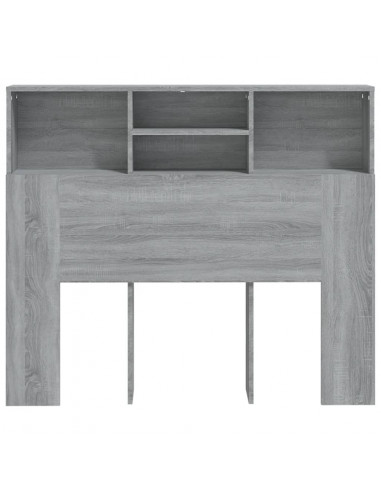 Testiera con Scomparti Grigio Sonoma 120x19x103,5 cm