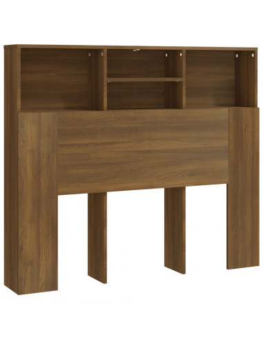 Testiera con Scomparti Rovere Marrone 120x19x103,5 cm