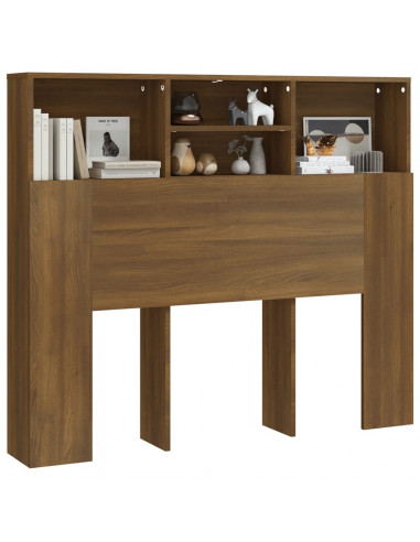 Testiera con Scomparti Rovere Marrone 120x19x103,5 cm