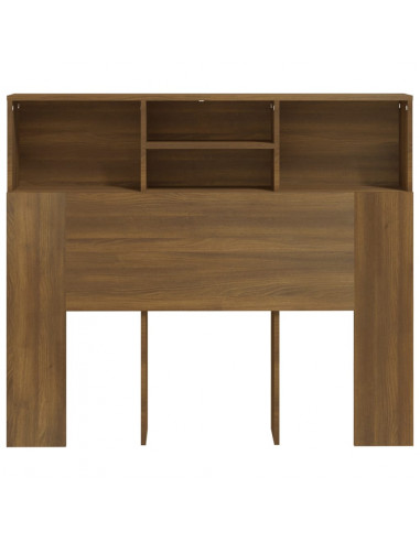 Testiera con Scomparti Rovere Marrone 120x19x103,5 cm