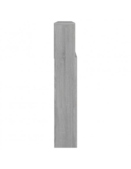Testiera con Contenitore Grigio Sonoma 220x19x103,5 cm