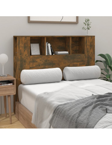 Testiera con Scomparti Rovere Fumo 120x18,5x102,5 cm