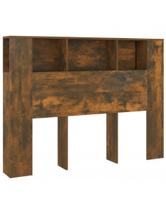 Testiera con Scomparti Rovere Fumo 140x18,5x104,5 cm 2