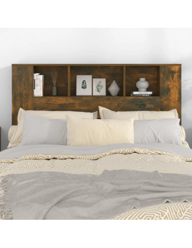 Testiera con Scomparti Rovere Fumo 140x18,5x104,5 cm