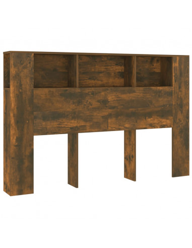 Testiera con Scomparti Rovere Fumo 160x18,5x104,5 cm