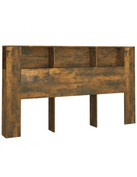 Testiera con Scomparti Rovere Fumo 180x18,5x104,5 cm