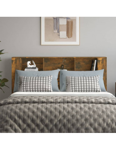 Testiera con Scomparti Rovere Fumo 180x18,5x104,5 cm