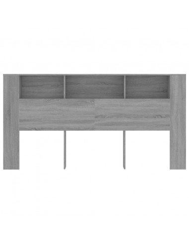 Testiera con Contenitore Grigio Sonoma 200x18,5x104,5 cm