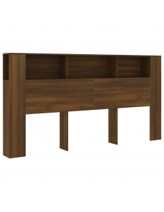 Testiera con Contenitore Rovere Marrone 200x18,5x104,5 cm 2