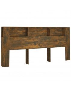 Testiera con Scomparti Rovere Fumo 220x18,5x104,5 cm 2