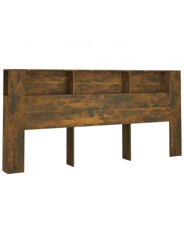 Testiera con Scomparti Rovere Fumo 220x18,5x104,5 cm