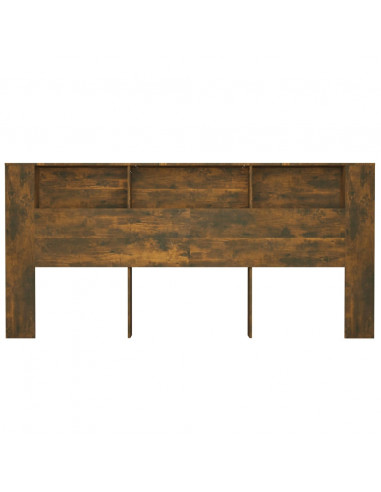 Testiera con Scomparti Rovere Fumo 220x18,5x104,5 cm