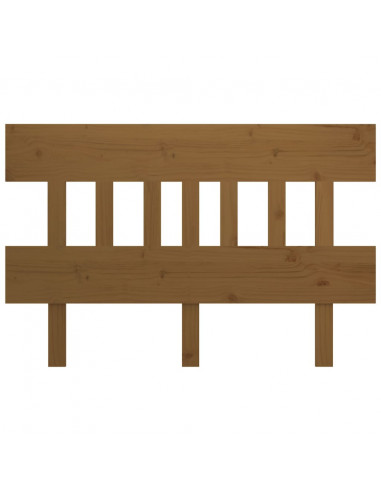 Testiera per Letto Miele 123,5x3x81cm in Legno Massello di Pino