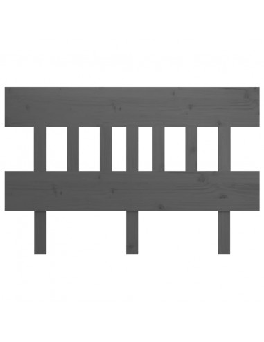 Testiera per Letto Grigia 138,5x3x81 cm Legno Massello di Pino