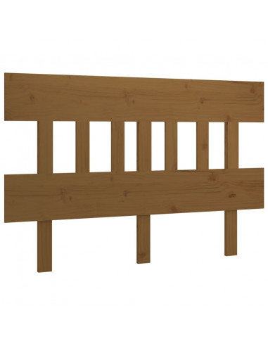 Testiera per Letto Miele 138,5x3x81cm in Legno Massello di Pino