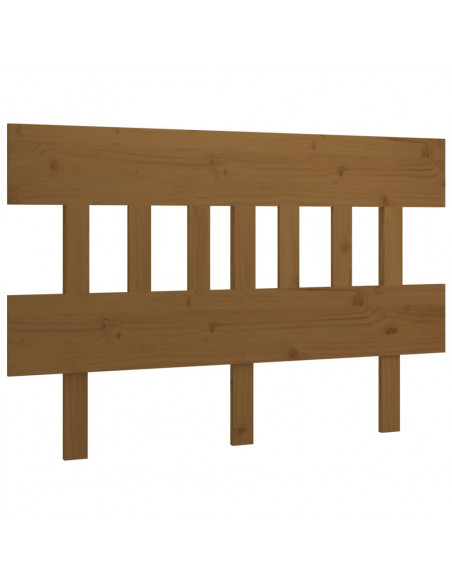 Testiera per Letto Miele 138,5x3x81cm in Legno Massello di Pino