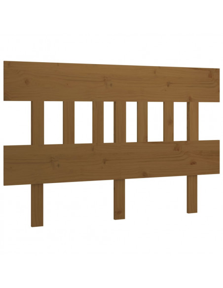 Testiera per Letto Miele 183,5x3x81cm in Legno Massello di Pino