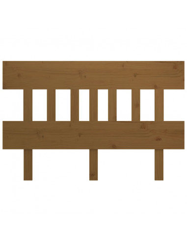 Testiera per Letto Miele 183,5x3x81cm in Legno Massello di Pino