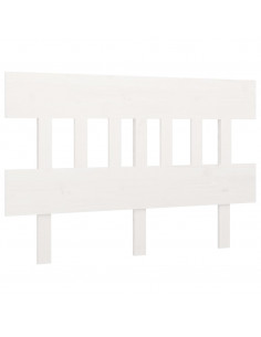 Testiera per Letto Bianca 203,5x3x81 cm Legno Massello di Pino 2