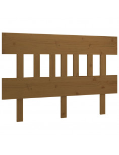 Testiera Letto Miele 203,5x3x81 cm in Legno Massello di Pino 2