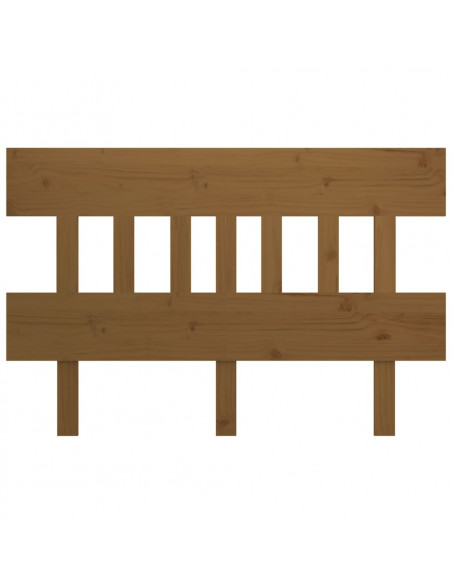Testiera Letto Miele 203,5x3x81 cm in Legno Massello di Pino