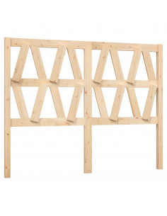 Testiera per Letto 126x4x100 cm in Legno Massello di Pino 2