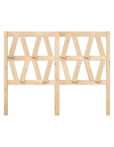 Testiera per Letto 126x4x100 cm in Legno Massello di Pino