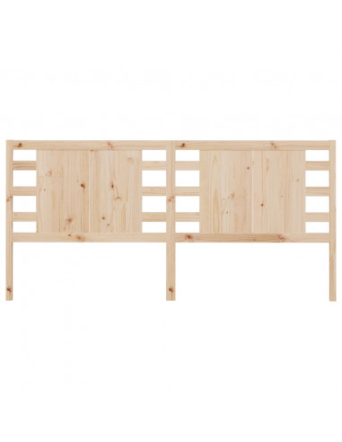 Testiera per Letto 206x4x100 cm in Legno Massello di Pino